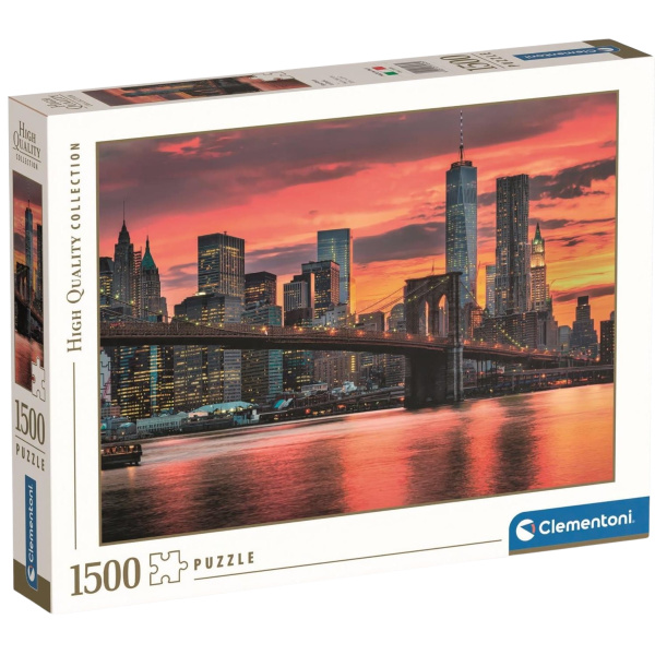 Clementoni - Puzzle Řeka East River za soumraku, USA 1500 dílků
