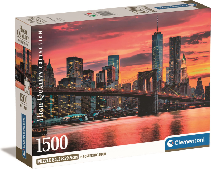 CLEMENTONI Řeka East River za soumraku USA 1500 dílků