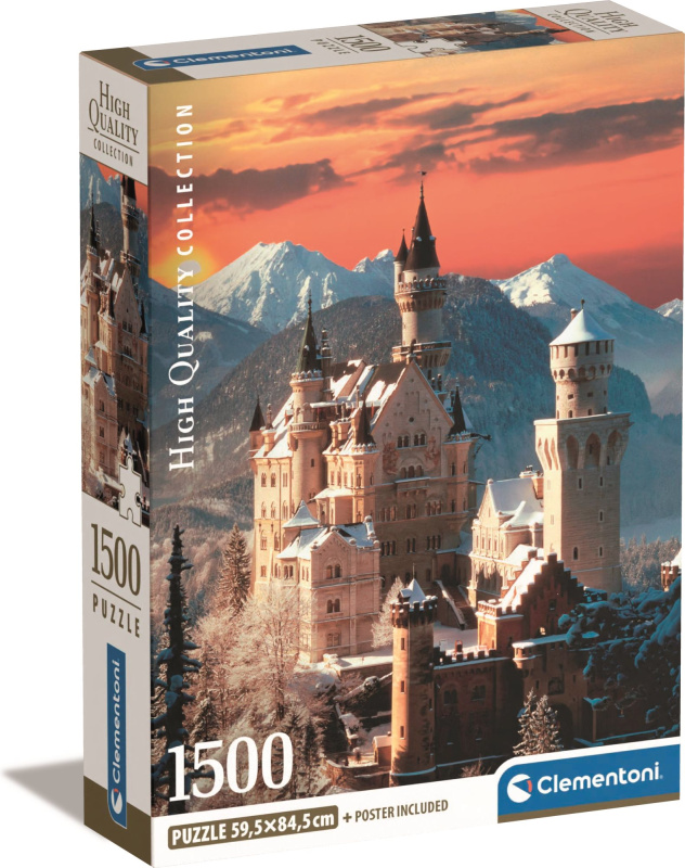 Clementoni Neuschwanstein v zimě 1500 dílků
