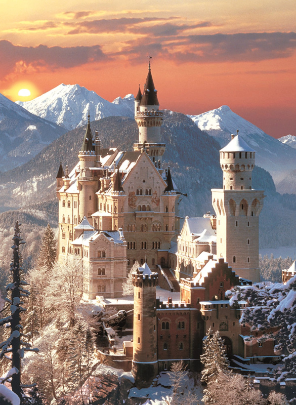 Clementoni Neuschwanstein v zimě 1500 dílků