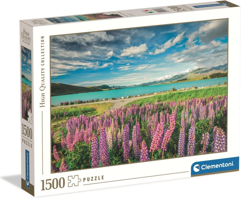 Puzzle Vlčí máky u jezera Tekapo 1500 dílků