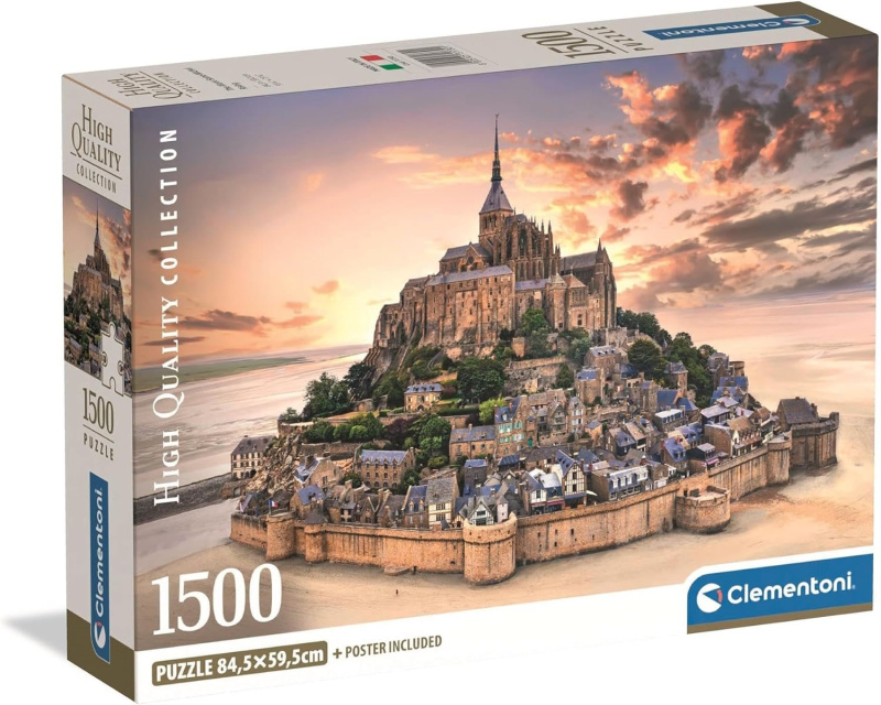 Clementoni - Puzzle 1500 Mont Saint-Michel při východu slunce