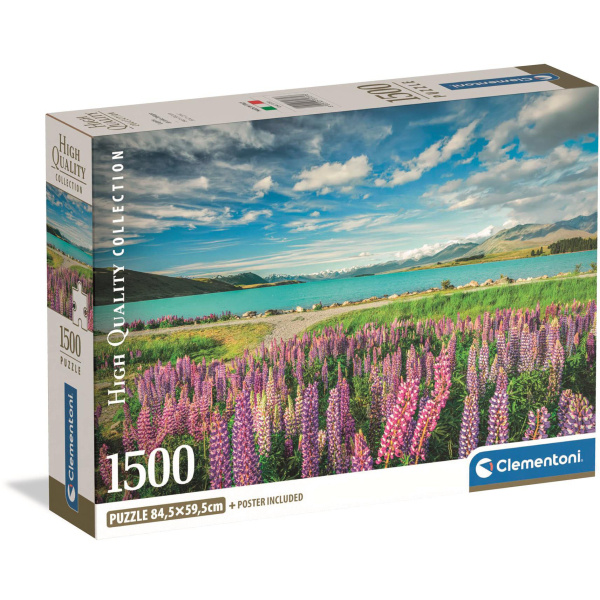 Clementoni - Puzzle 1500 Lupiny u jezera Tekapo