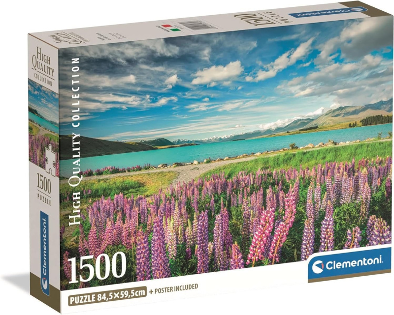 Clementoni - Puzzle 1500 Lupiny u jezera Tekapo