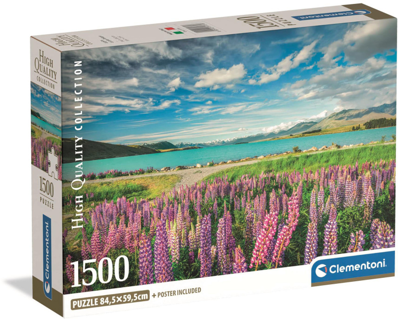 Clementoni - Puzzle 1500 Lupiny u jezera Tekapo