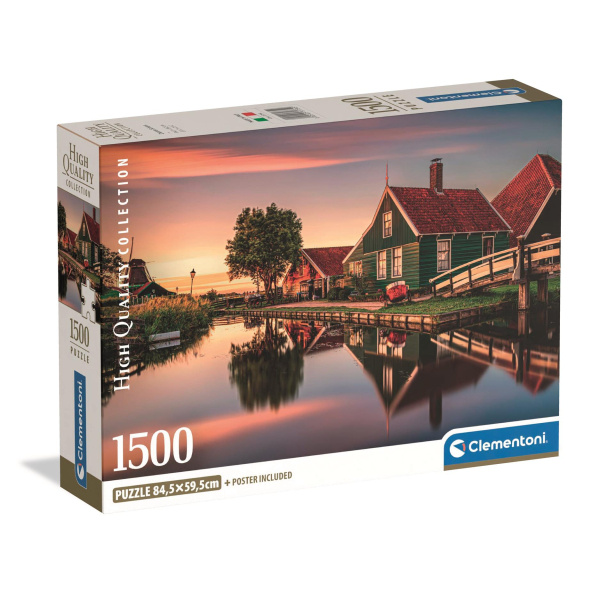 Puzzle historická vesnice Zaanse Schans 1500 dílků