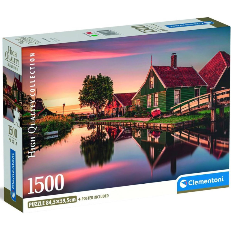 Puzzle historická vesnice Zaanse Schans 1500 dílků