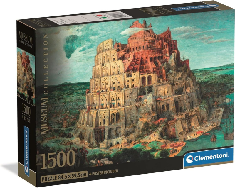 Clementoni - Puzzle 1500 Muzeum Babylonská věž