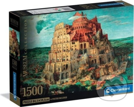 Clementoni - Puzzle 1500 Muzeum Babylonská věž