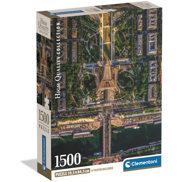 Clementoni - Puzzle 1500 Let nad Paříží