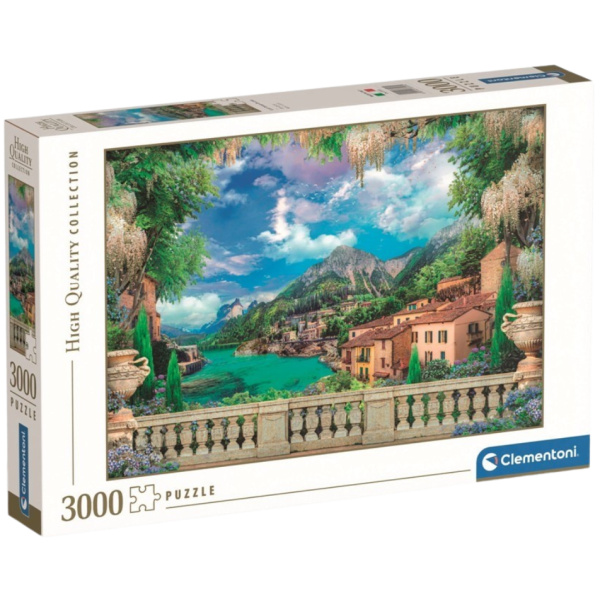 Puzzle 3000 prvků Vysoce kvalitní svěží terasa na jezeře