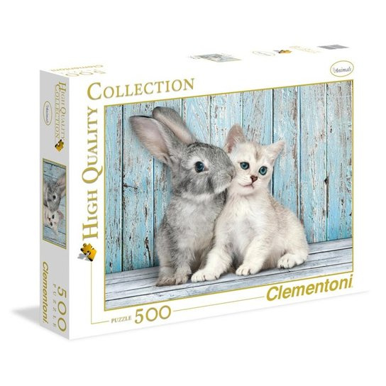 Clementoni Puzzle Kočka a králík 500d