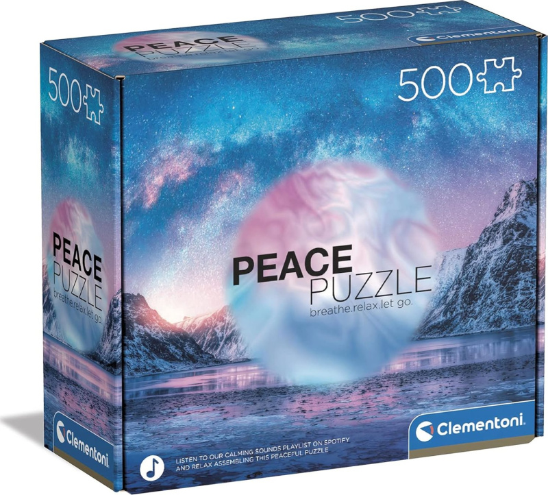 CLEMENTONI Peace puzzle: Světle modrá 500 dílků