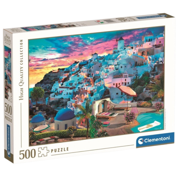 CLEMENTONI Pohled na Santorini 500 dílků