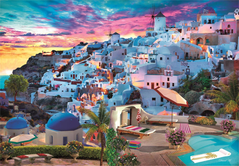 CLEMENTONI Pohled na Santorini 500 dílků