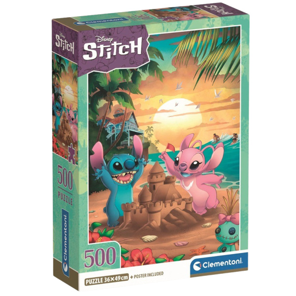 Clementoni - Puzzle 500 Disney LILO & STITCH - Stitch & Angel