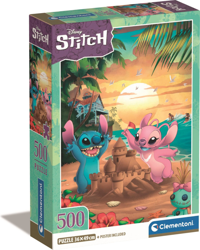 Clementoni - Puzzle 500 Disney LILO & STITCH - Stitch & Angel