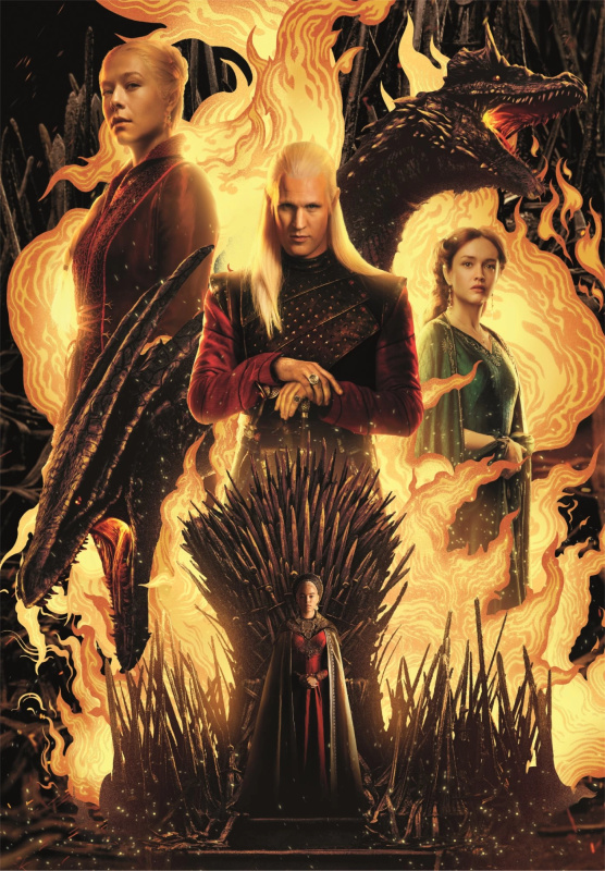 CLEMENTONI Puzzle Hra o trůny: Rod Draka 500 dílků