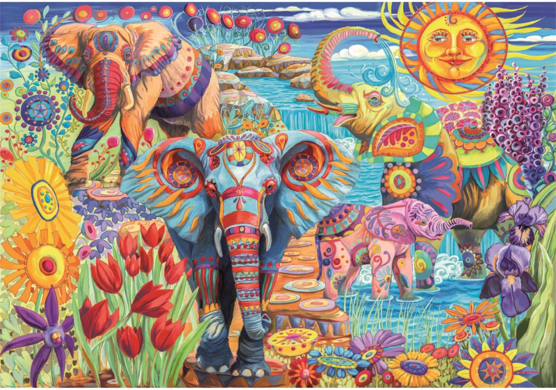 Puzzle Karneval Slonů 500 Dílů
