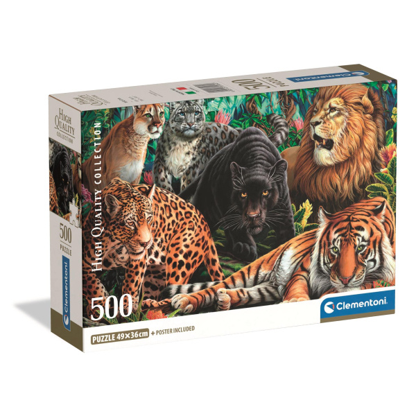 Puzzle Divoké kočky 500 dílků