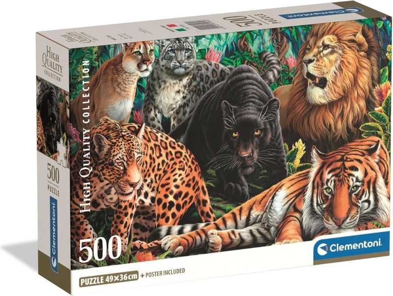 Puzzle Divoké kočky 500 dílků