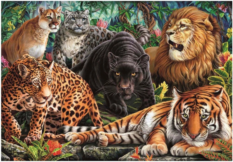 Puzzle Divoké kočky 500 dílků