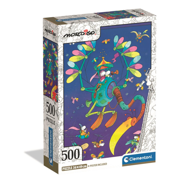 Clementoni - Puzzle 500 Mordillo Létající stroj
