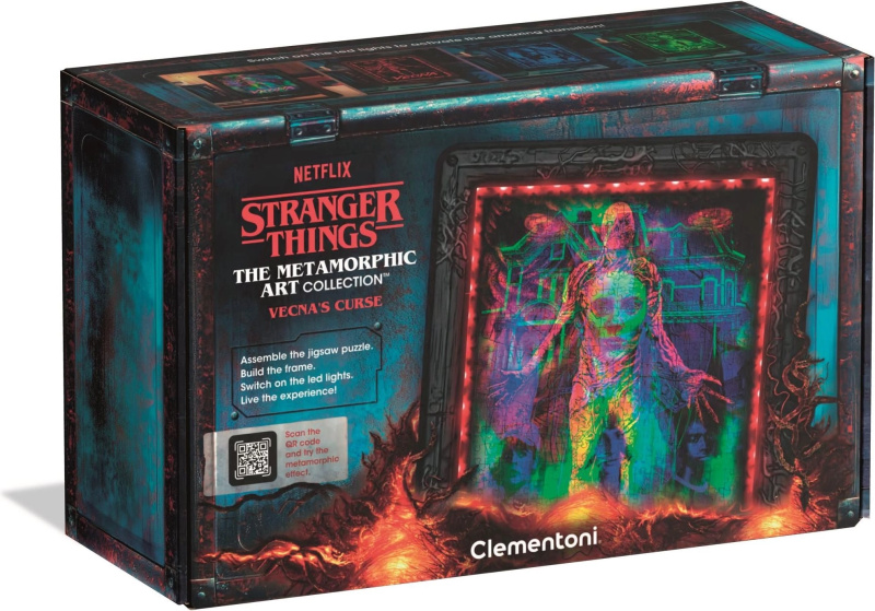 Clementoni svítící metamorfické puzzle Stranger Things: Vecnovo prokletí 520 dílků