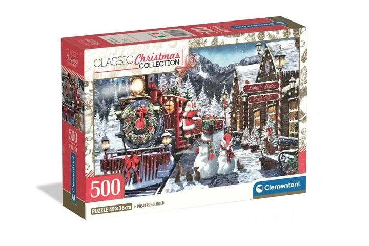 Clementoni Christmas Collection puzzle 500 dílků train station