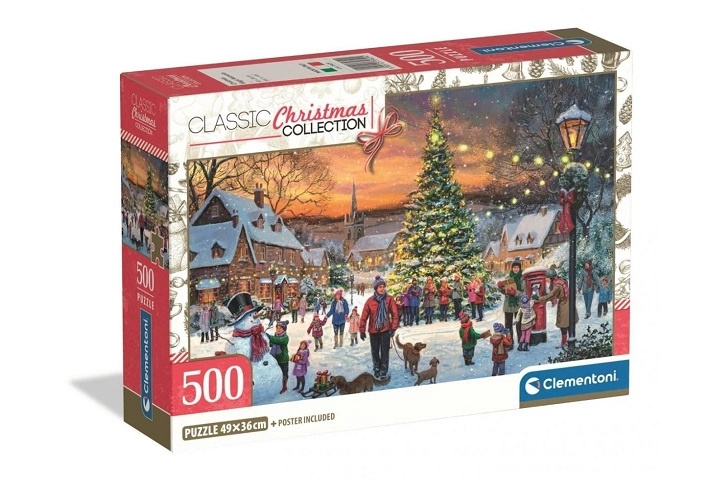 Clementoni vánoční puzzle Christmas Magic Moments 500 dílků