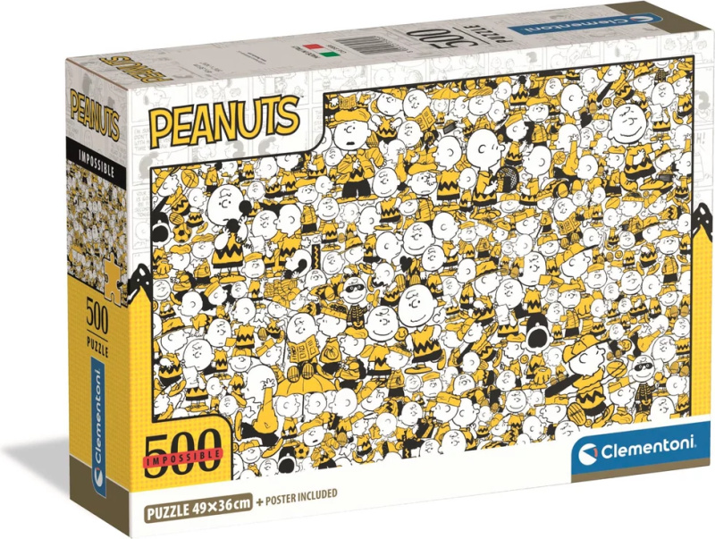 Clementoni puzzle Impossible Peanuts 500 dílků