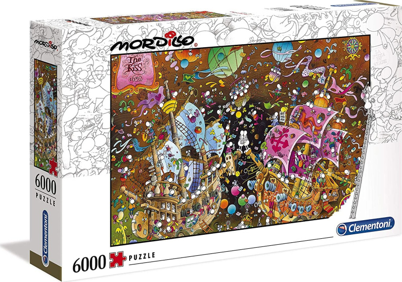 Puzzle 6000 prvků Mordillo Polibek