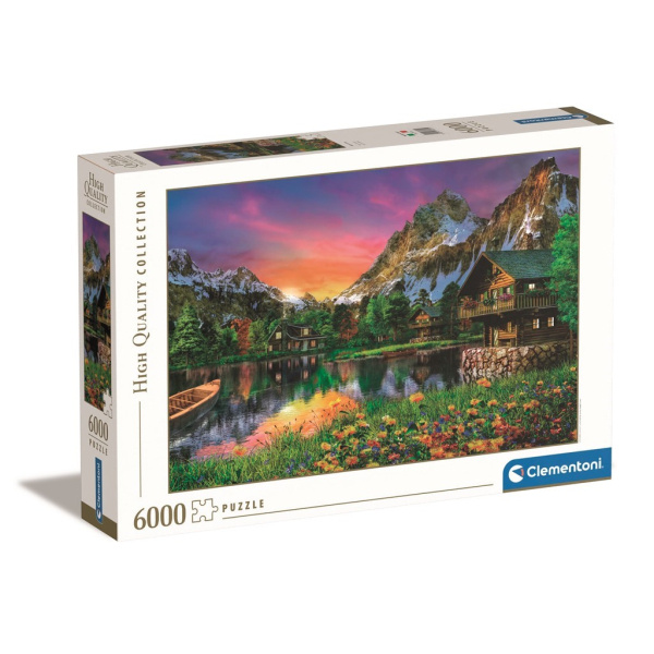 Puzzle 6000 dílků jezero v Alpách
