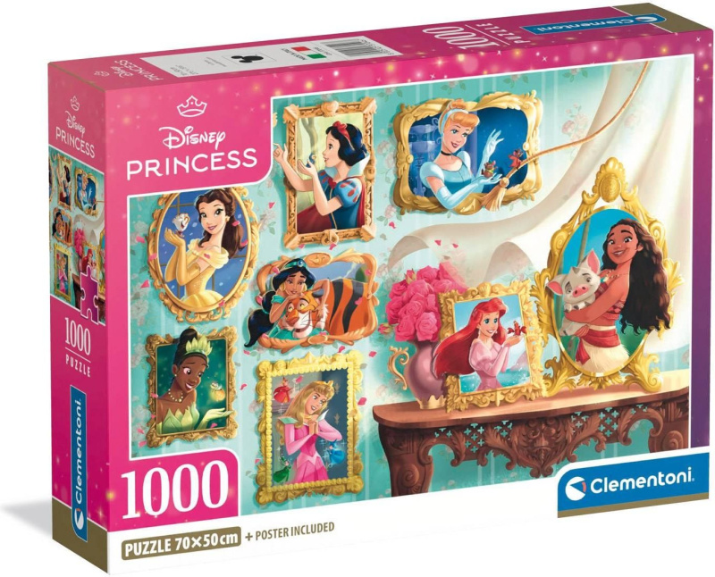 Clementoni puzzle Disney princezny obrazová galerie 1000 dílků