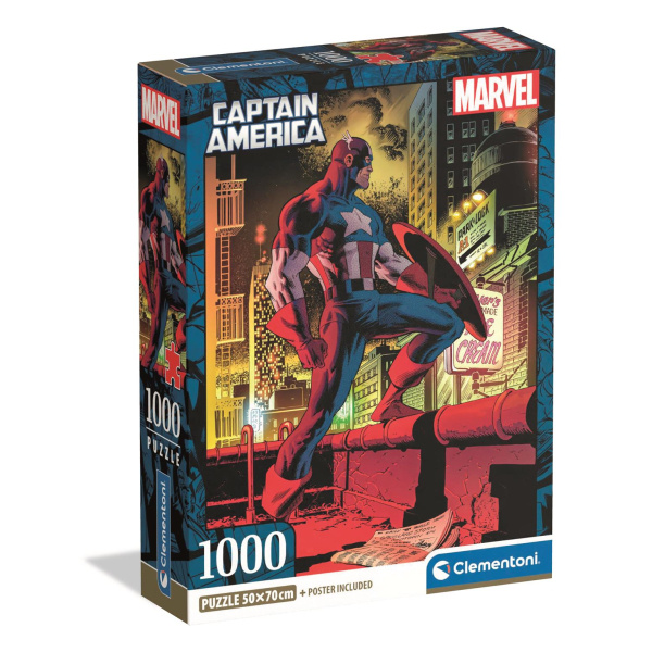 Clementoni puzzle Marvel: Kapitán Amerika 1000 dílků