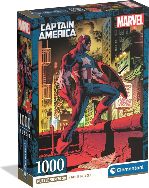 Clementoni puzzle Marvel: Kapitán Amerika 1000 dílků