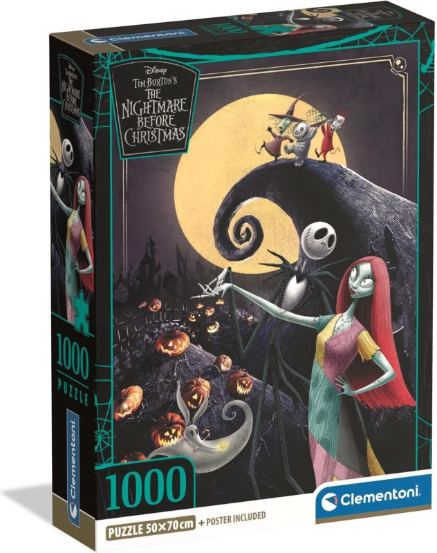 Puzzle Clementoni 1000 dílků Ukradené Vánoce Tima Burtona