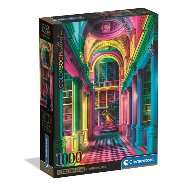 Clementoni - Puzzle 1000 Colorboom Atheneum
