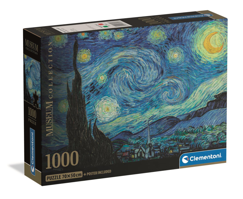 Clementoni Puzzle Muzeum Kolekce: Hvězdná noc 1000 dílků