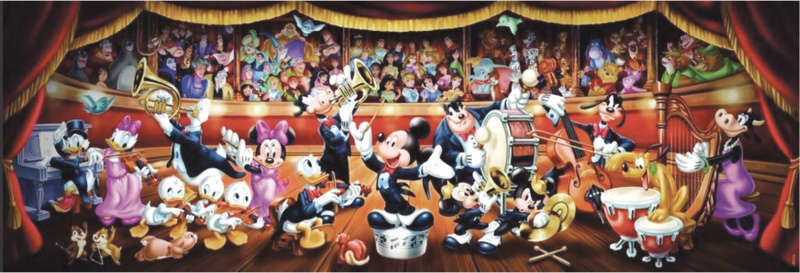 Clementoni panoramatické puzzle Disney Orchestr 1000 dílků