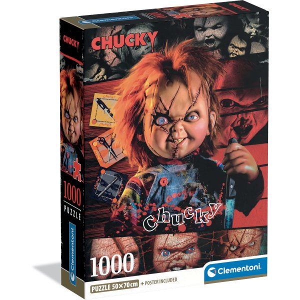 Puzzle Clementoni 1000 dílků Horory: Chucky