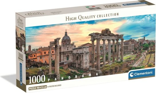 Clementoni panoramatické puzzle Soumrak nad věčným městem 1000 dílků