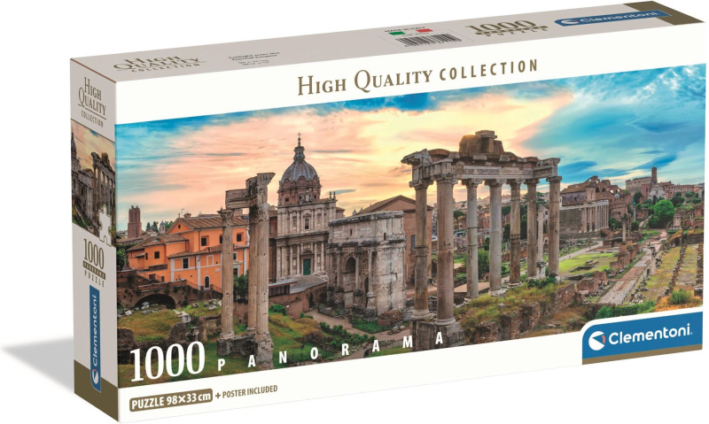Clementoni panoramatické puzzle Soumrak nad věčným městem 1000 dílků