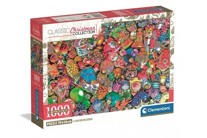 Clementoni Impossible puzzle 1000 dílků – Christmas Collection Jolly Christmas