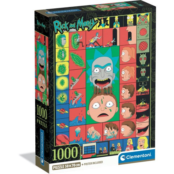 CLEMENTONI puzzle RICK AND MORTY: ikonické momenty 1000 dílků