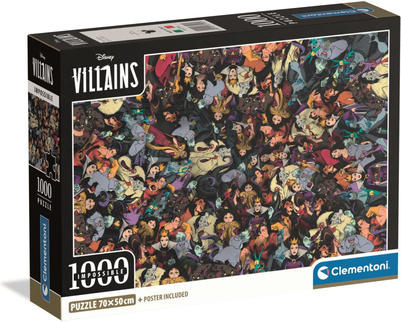Puzzle CLEMENTONI Impossible Disney Villains 1000 dílků
