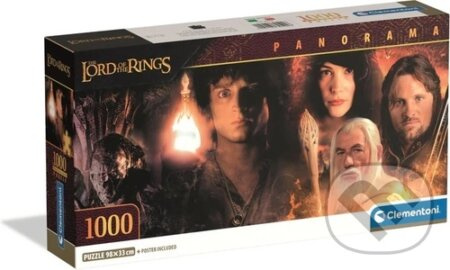 Clementoni - Puzzle 1000 Panorama Pán prstenů