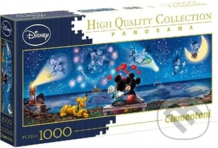 Clementoni - Puzzle 1000 Panorama Mickey a Minnie