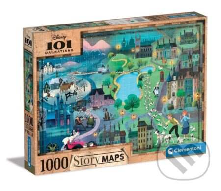CLEMENTONI Story Maps: 101 dalmatinů 1000 dílků