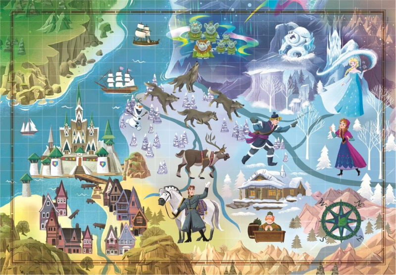 Clementoni Puzzle 1000 dílků Disney Mapa - Frozen